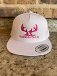 Rack-N-Tails White/Hot Pink Flatbill