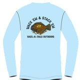 Rack-N-Tails "Wack 'Em & Stack 'Em" Sky-Blue Long sleeve