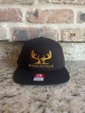 Rack-N-Tails Black 7 panel with Gold Logo