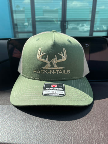 Rack-N-Tails Olive Green and Khaki 5 Panel
